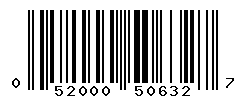 UPC barcode number 052000506327