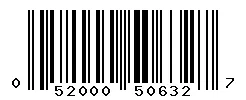 UPC barcode 052000506327