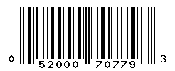 UPC barcode number 052000707793