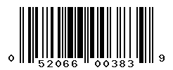 UPC barcode number 052066003839