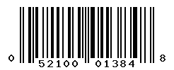 UPC barcode number 052100013848