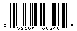UPC barcode number 052100063409