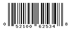 UPC barcode number 052100625348