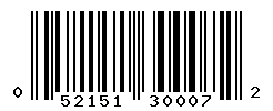 UPC barcode number 052151300072