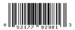 UPC barcode number 052177929813