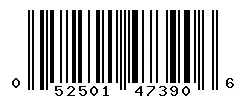 UPC barcode 052501473906