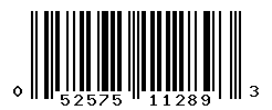 UPC barcode number 052575112893