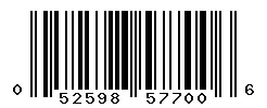 UPC barcode 052598577006