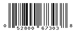 upc 052800673038 barcode image