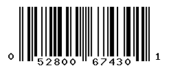 UPC barcode number 052800674301