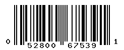 UPC barcode number 052800675391