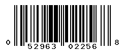 UPC barcode number 052963022568