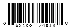 UPC 053100749188 barcode image