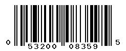 UPC barcode number 053200083595