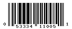 UPC barcode 053334110051