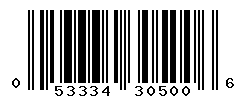 UPC barcode number 053334305006