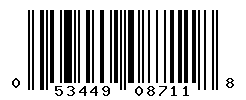 UPC barcode number 053449087118
