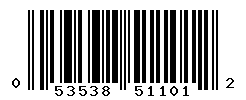 UPC barcode number 053538511012