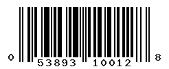 UPC barcode number 053893100128