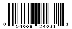 UPC barcode 054006240311