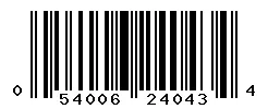 UPC barcode 054006240434