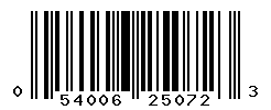 UPC barcode number 054006250723