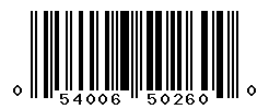 upc 054006502600 barcode image