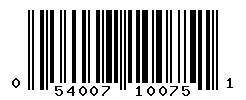 UPC barcode number 054007100751