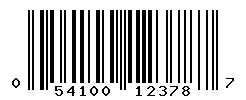 upc 054100123787 barcode image