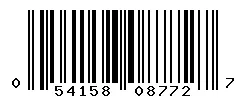 UPC 054158087727 barcode image