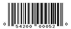 UPC barcode 054200000520
