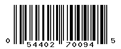 UPC barcode number 054402700945