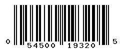 UPC barcode number 054500193205