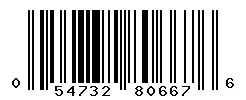 UPC barcode 054732806676