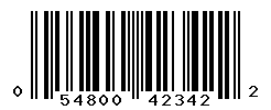 UPC barcode number 054800423422