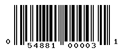 UPC barcode number 054881000031