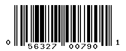 UPC barcode number 056327007901