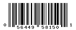 UPC barcode number 056449581501