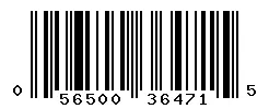 UPC barcode 056500364715