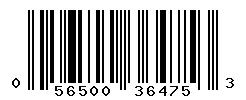 UPC barcode 056500364753