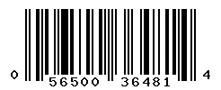 UPC barcode 056500364814