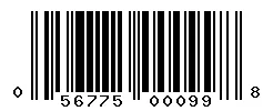 UPC barcode 056775000998