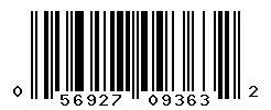 UPC barcode number 056927093632