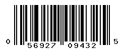 UPC barcode number 056927094325