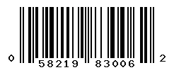 UPC barcode 058219830062