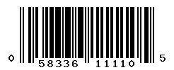 UPC barcode 058336111105