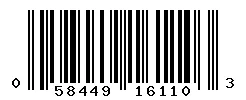 UPC barcode 058449161103
