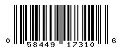 UPC barcode 058449173106