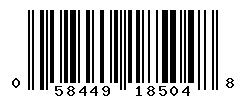 UPC barcode number 058449185048