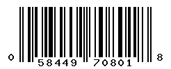 UPC barcode number 058449708018
